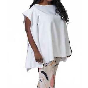 NEW ADRIANA CONTRERAS blouse with flowy side - plus size in white